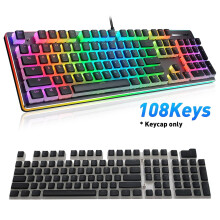 108 buc Mini taste PBT rezistente la uzură cu iluminare de fundal pentru tastatură mecanică