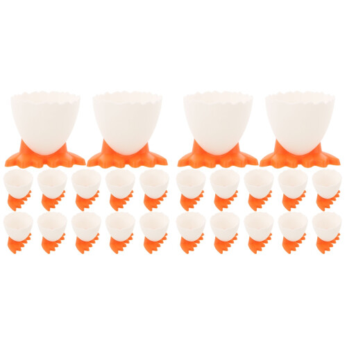 24Pcs Egg Storage Cups Stand White Egg Holders for Breakfast 1