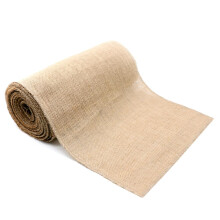 Rouleau de toile de jute pour projets créatifs, taille personnalisable, sans effilochage, idéal pour une décoration neutre, chemin de table style