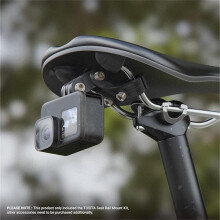 Bicycle Taillight Mount - Universal Seatpost or Seat Stay Mount Adapter, Holds Various LED Rear Lights Securely Black 1PC