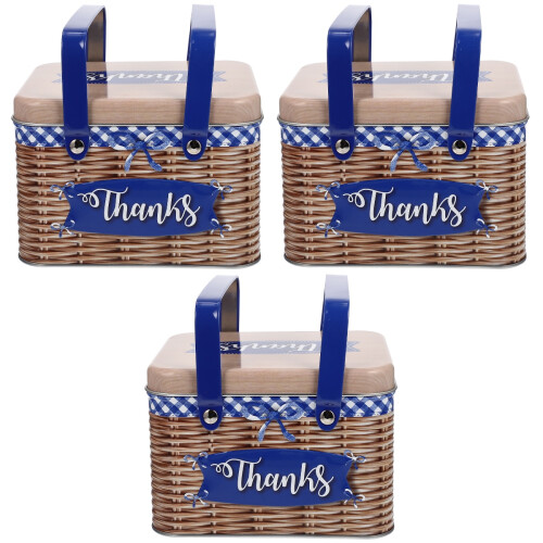 3Pièces Boîtes À Biscuits Couvercle Étanche 1