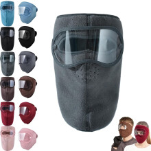 Balaklava Fleece Skidmask för Herr Kvinnor Varm Vindtät Vintermask med Skyddsglasögon - Perfekt för Cykling Vandring Utomhus