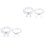 2Sets Bruidsbanden Wit Strik Ornament Comfortabel Trouwerij 3