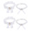 2Sets Bruidsbanden Wit Strik Ornament Comfortabel Trouwerij 5
