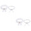 2Sets Bruidsbanden Wit Strik Ornament Comfortabel Trouwerij 6