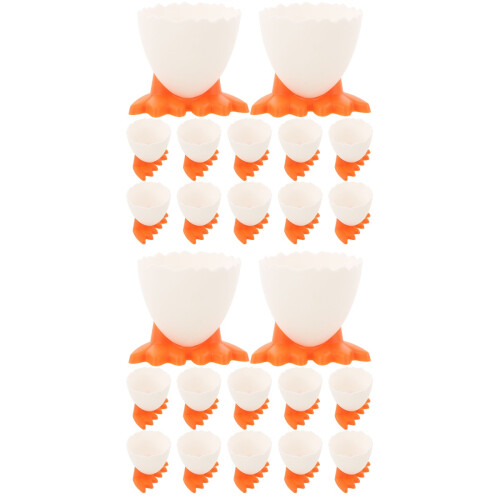 24Pcs Egg Storage Cups Stand White Egg Holders for Breakfast 2