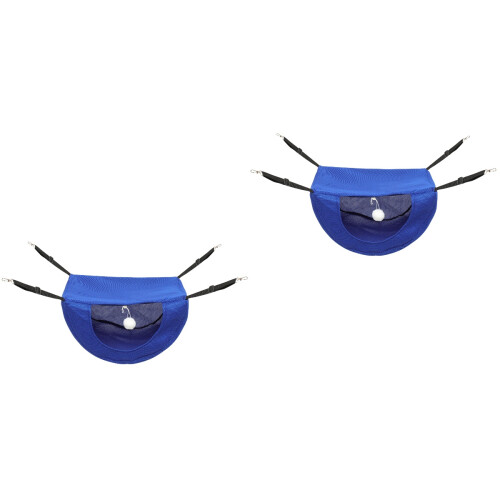2Pcs Blue Comfortable Cat Hammock Small Pet Hanging Nest for Kitten 2