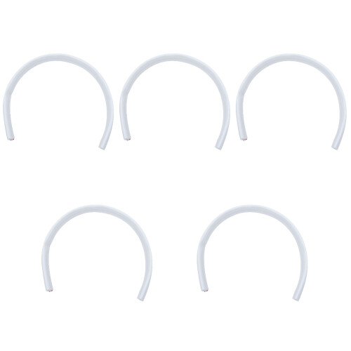 5Pcs Adjustable White Tpe Shower Water Dam Splash Guard for Bathroom 2