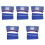 5Sets Breathable Blue Hard Hat Shade Sun Neck Shield Reflective Cover 2