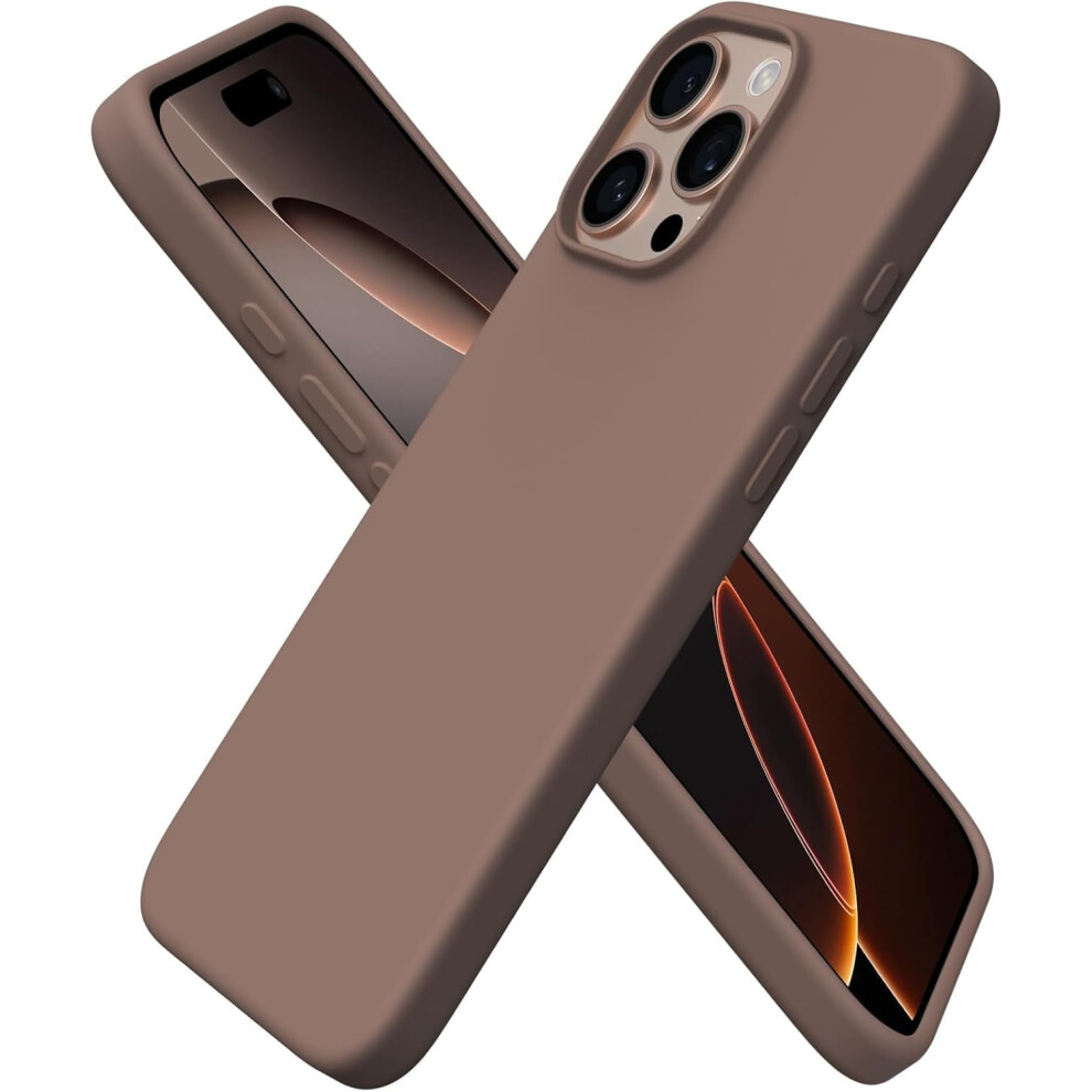 Compatible Withiphone 16 Pro Case, Slim Liquid Silicone 3 Layers Soft Gel Rubber Shockproof Protective Case,,6.3 Brown 9193271163824