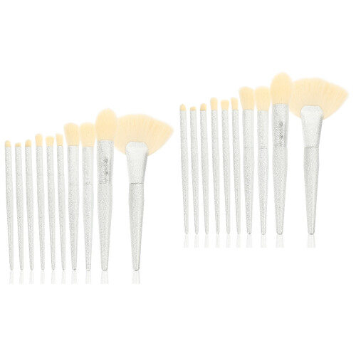 2Sets White Blending Makeup Brushes for Women Eyelash Beauty Tools 2