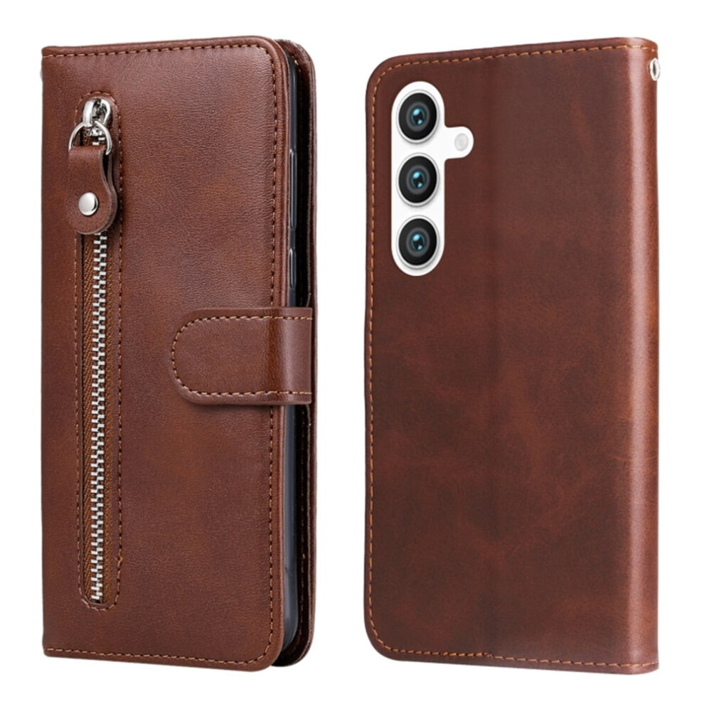 Wallet Case For Samsung Galaxy S25+ 5G Leather 6.7 Brown 9066521638888
