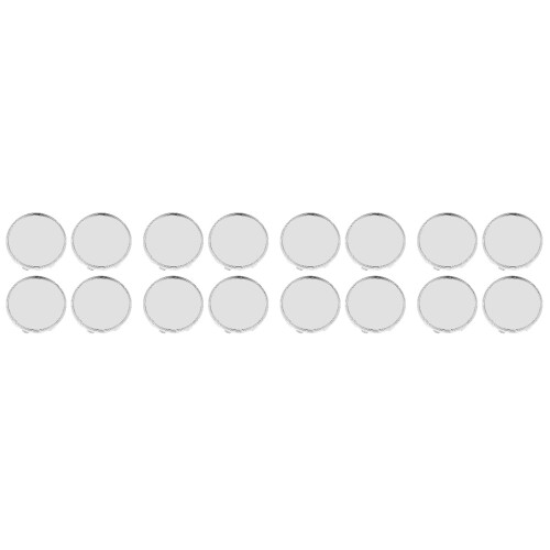 16Pcs Silver Car Wheel Hub Covers ABS Material Tire Replacement Caps 2