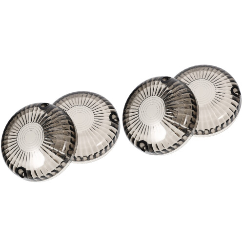 4Pcs Dark Grey Motorcycle Signal Light Covers ABS Plastic Outdoor Use 2