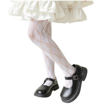 Girls Lace Tights Hollowed Fishnet Stockings Toddler Stockings Heart Pattern Dance Pantyhose Spring Summer 0-4 Years