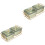 2Sets Stylish Khaki Divided Serveware Plates for Home Snack Storage 2
