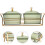 2Sets Stylish Khaki Divided Serveware Plates for Home Snack Storage 7