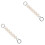 2Pcs White Decorative Purse Chain Bag Extender DIY Handbag Strap 2