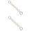 2Pcs White Decorative Purse Chain Bag Extender DIY Handbag Strap 3