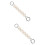 2Pcs White Decorative Purse Chain Bag Extender DIY Handbag Strap 4