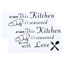 Adesivi murali da cucina rimovibili non dannosi, compatibili con superfici lisce, impermeabili, in vinile etico per la decorazione della casa,