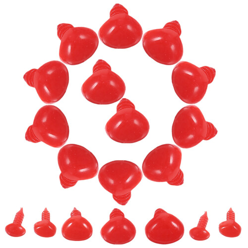 400Pcs Red Plastic Safety Nose for Handmade Stuffed Animal Craft 1
