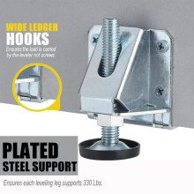 Furniture Leveling Feet, Easily Adjustable Heavy Duty Steel Legs For Workbench Cabinet Furniture Wooden Boxes (Non-Marring Pads, Integrated Ledger,