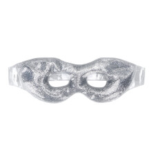 Reusable Therapeutic Eye Mask, Silver, for Hot Cold Therapy Sessions, Flexible & Soothing Relief