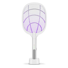 Electric Fly Swatter For Indoor Outdoor Activities, Portable Mosquito Killer, Safe To Use With Security Mesh, Automatic Mode, UV Light Attraction,