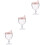 3Pcs Pink Goblet Cup Cup Natural Material Leak-Proof Design 5