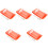 5Pcs Storage Container Orange with Cover and Convenient 2
