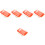 5Pcs Storage Container Orange with Cover and Convenient 3