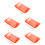 5Pcs Storage Container Orange with Cover and Convenient 5