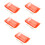5Pcs Storage Container Orange with Cover and Convenient 6