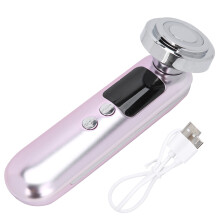 Professional Facial Massager, Anti-Aging Skin Care Tool With Cooling Massage Head And Heating Function, Galvanic Machines And Vibrating Facial