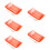 5Pcs Storage Container Orange with Cover and Convenient 9