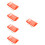 5Pcs Storage Container Orange with Cover and Convenient 10