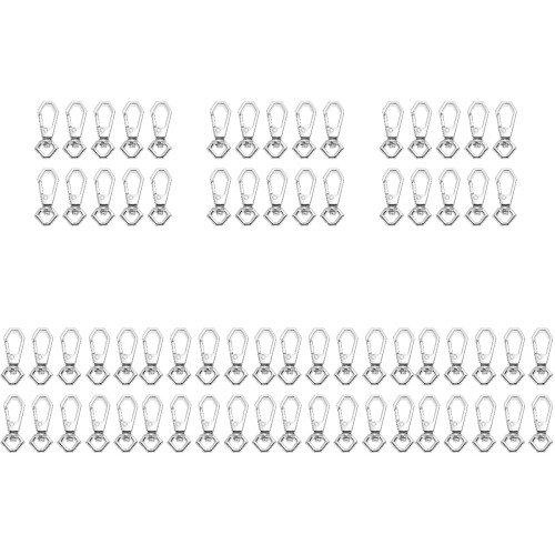 70Pcs Durable Silver Metal Bag Buckles Replacement for Shoulder Straps 1