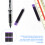 200Pcs Plastic Ink Absorbers Fountain Pen Refill Tool Multi Color 6