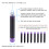 200Pcs Plastic Ink Absorbers Fountain Pen Refill Tool Multi Color 8