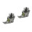 2Pcs Sewing Machine Roller Foot Presser for Thick Fabric Silver Color 4