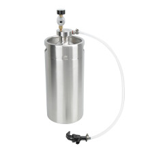 Mini-fût en acier inoxydable facile à utiliser, growler pressurisé avec raccord pour bouteille de dioxyde de carbone, système de fermeture