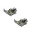 2Pcs Sewing Machine Roller Foot Presser for Thick Fabric Silver Color 6