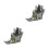 2Pcs Sewing Machine Roller Foot Presser for Thick Fabric Silver Color 8