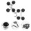 8Pcs Simple Black Alloy Adjustable Waist Buttons Durable for Jeans 8