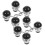 8Pcs Simple Black Alloy Adjustable Waist Buttons Durable for Jeans 9