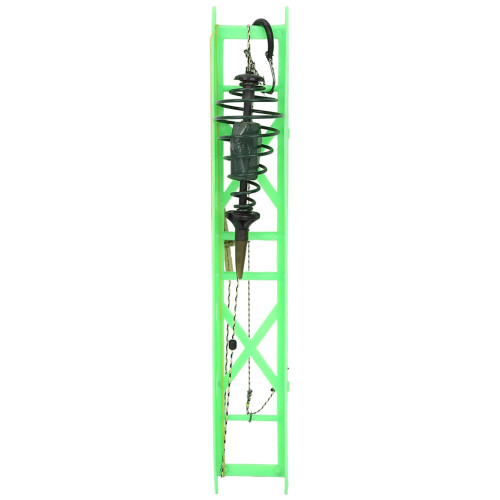 Fishing Feeder with Elastic Spring Load, Ensures Super Sharp Hooks, Spring Loaded Valve for Precise Control, Smooth Movement with Swivel Casters,