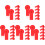 500Pcs Plastic Cow Ear Tags Watermelon Red Veterinary Animal Id Tags 5