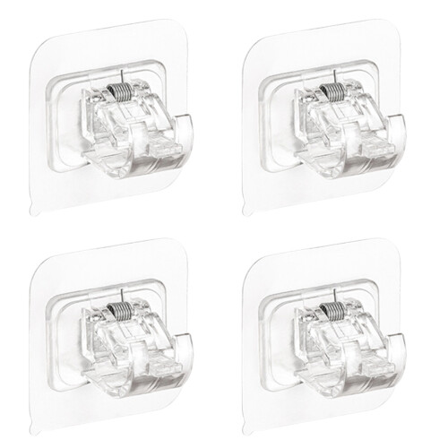 16Pcs Strong ABS Curtain Rod Clamps Easy Install Bathroom Accessory 2