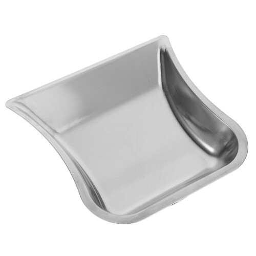 2Pcs Portable Stainless Steel Trash Silver for Home Desktop Use 1